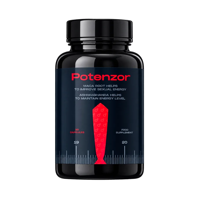 Potenzor — банка с 30 капсулами для мужской силы и энергии