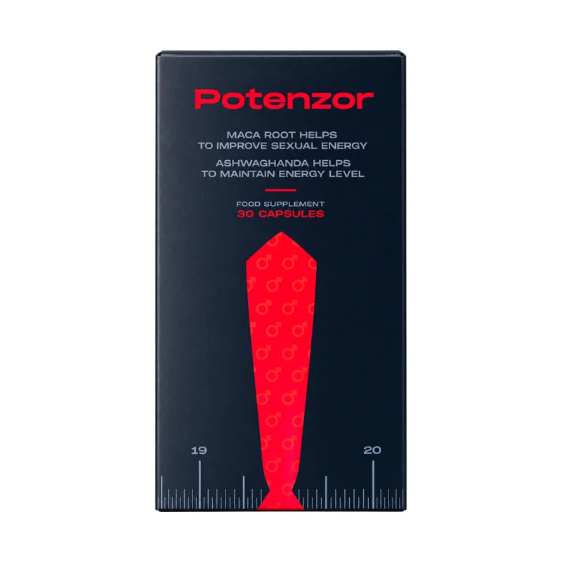 Potenzor — коробка пищевой добавки, вид спереди